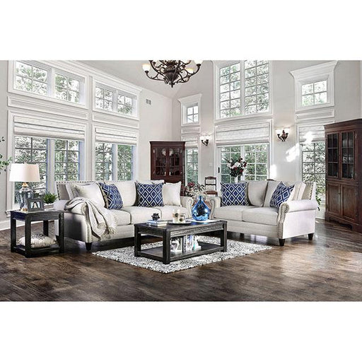 Giovanni Beige/Blue Sofa - California Furniture (Coachella, CA)