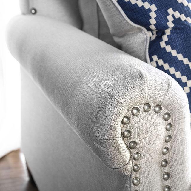 Giovanni Beige/Blue Sofa - California Furniture (Coachella, CA)