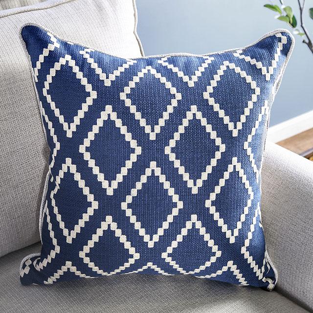 Giovanni Beige/Blue Love Seat - California Furniture (Coachella, CA)