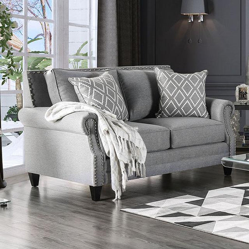 Giovanni Gray Love Seat - California Furniture (Coachella, CA)