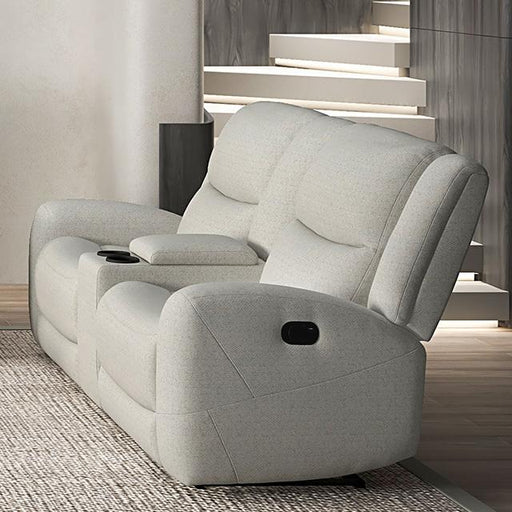 Giraldus Manual Recliner Loveseat w/ Console - California Furniture (Coachella, CA)