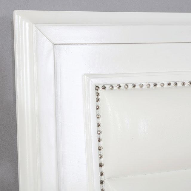 Golva E.King & Queen Bed White & Silver - California Furniture (Coachella, CA)