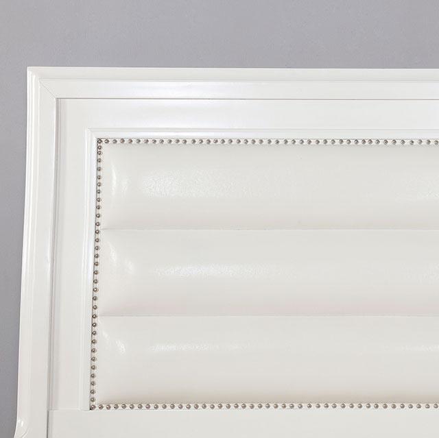 Golva E.King & Queen Bed White & Silver - California Furniture (Coachella, CA)