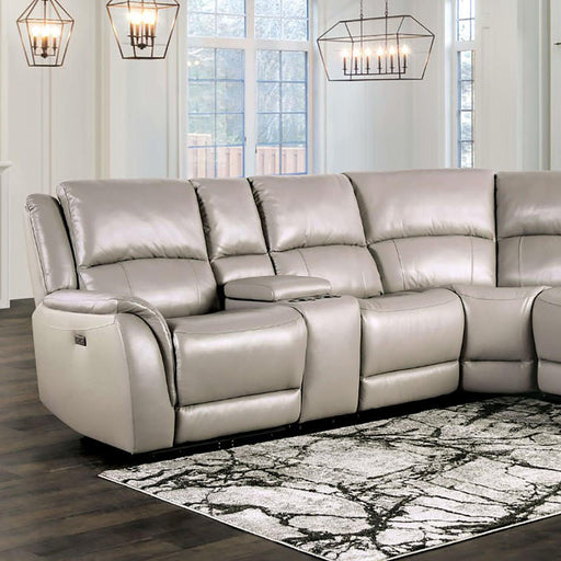 GORGIUS Power Sectional, Light Gray - California Furniture (Coachella, CA)