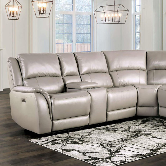 GORGIUS Power Sectional, Light Gray - California Furniture (Coachella, CA)