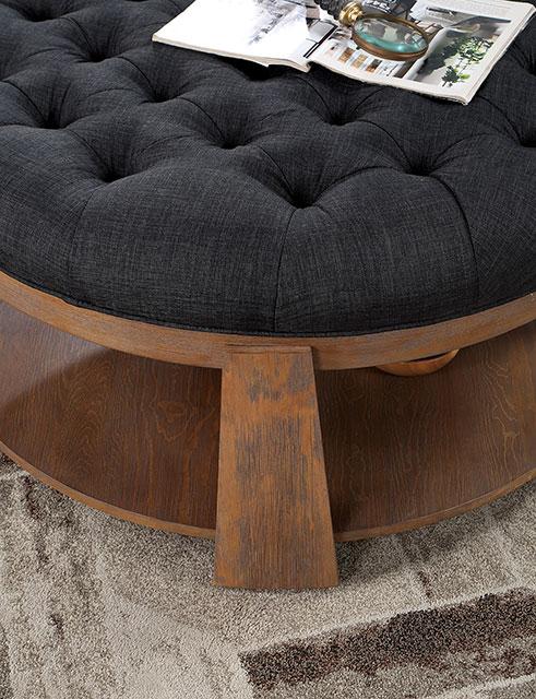 GUIS Round Coffee Table, Dark Gray - California Furniture (Coachella, CA)