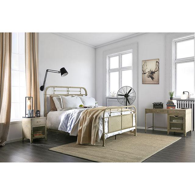 Haldus Cal.King, E.King, & Twin Bed White, Ivory, & Red - California Furniture (Coachella, CA)