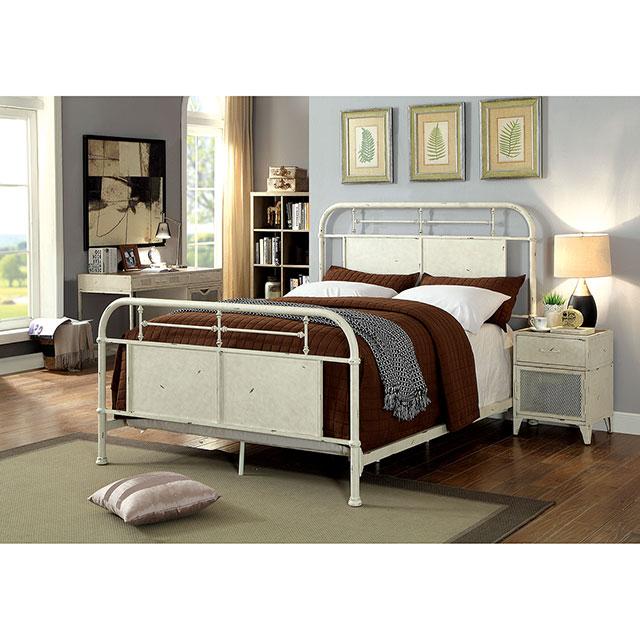 Haldus Cal.King, E.King, & Twin Bed White, Ivory, & Red - California Furniture (Coachella, CA)