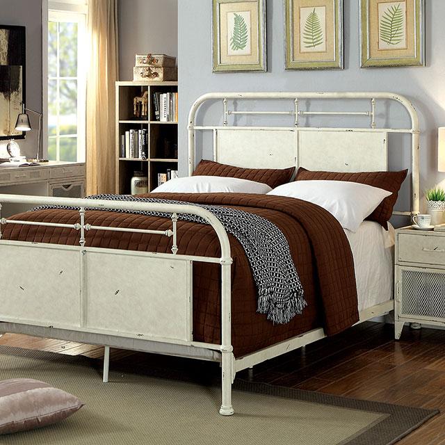 Haldus Bed Ivory, Red & White - California Furniture (Coachella, CA)