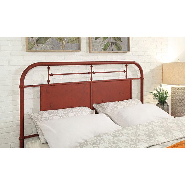 Haldus Cal.King, E.King, & Twin Bed White, Ivory, & Red - California Furniture (Coachella, CA)