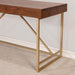 Halstein Light Walnut/Gold Desk - California Furniture (Coachella, CA)