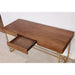 Halstein Light Walnut/Gold Desk - California Furniture (Coachella, CA)