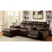 Hardy Brown Sectional w/ Console, Brown - California Furniture (Coachella, CA)