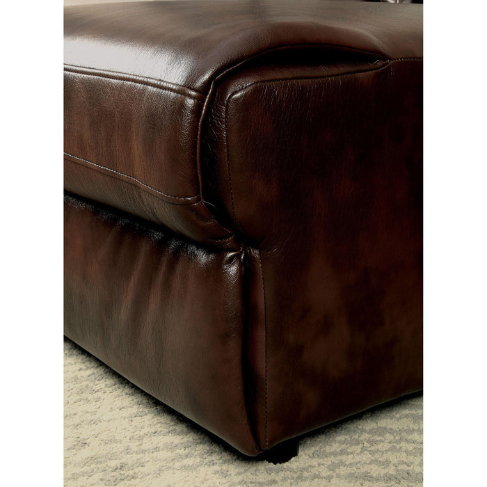 Hardy Brown Sectional w/ Console, Brown - California Furniture (Coachella, CA)