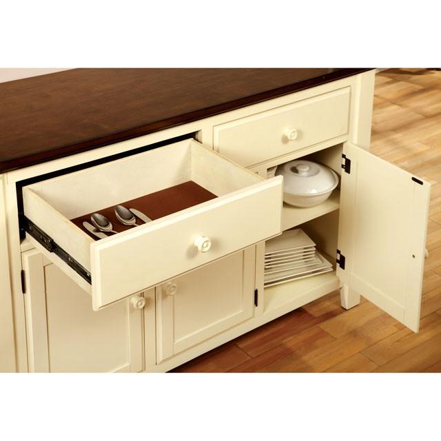 HARRISBURG Vintage White/Dark Oak Server - California Furniture (Coachella, CA)