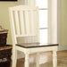 HARRISBURG Vintage White/Dark Oak Side Chair (2/CTN) - California Furniture (Coachella, CA)