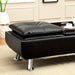 HAUSER II Black/Chrome Ottoman, Black - California Furniture (Coachella, CA)