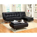 HAUSER II Black/Chrome Ottoman, Black - California Furniture (Coachella, CA)