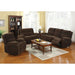 Haven Dark Brown Love Seat w/ 2 Recliners - California Furniture (Coachella, CA)