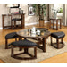 Crystal Cove II Dark Walnut Round Coffee Table w/ 4 Stools - California Furniture (Coachella, CA)