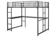 Cybill Full Loft Bed White, Silver, & Black - California Furniture (Coachella, CA)