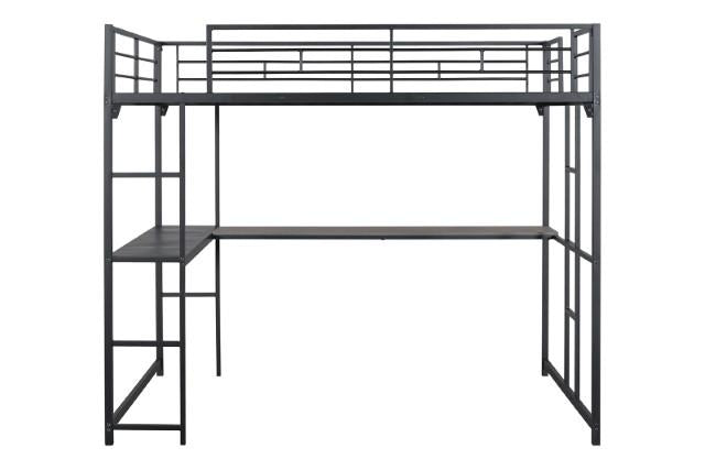 Cybill Full Loft Bed White, Silver, & Black - California Furniture (Coachella, CA)