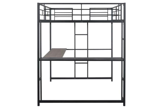Cybill Full Loft Bed White, Silver, & Black - California Furniture (Coachella, CA)