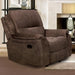 HENRICUS Glider Recliner, Dark Brown - California Furniture (Coachella, CA)