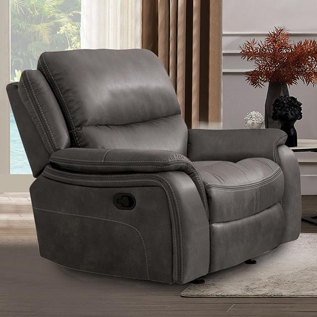 HENRICUS Glider Recliner, Dark Gray - California Furniture (Coachella, CA)