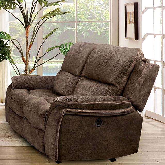 HENRICUS Loveseat, Dark Brown - California Furniture (Coachella, CA)