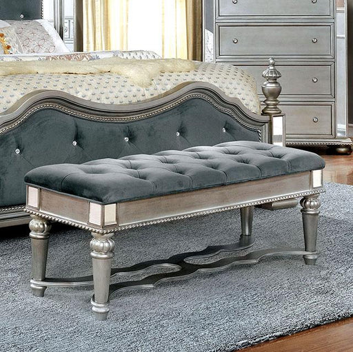 Azha Silver/Gray Bench - California Furniture (Coachella, CA)