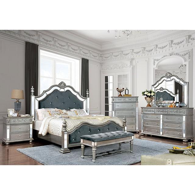Azha Silver/Gray Bench - California Furniture (Coachella, CA)