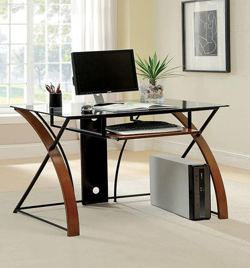 Baden Oak/Black Accent Desk - California Furniture (Coachella, CA)