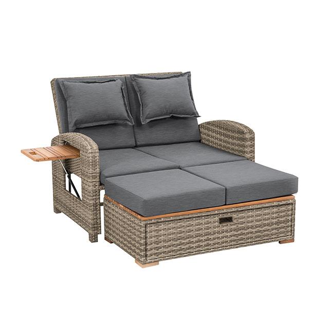 Bahia Tobago Reclining Chaise Lounge Brown & Gray - California Furniture (Coachella, CA)