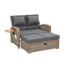 Bahia Tobago Reclining Chaise Lounge Brown & Gray - California Furniture (Coachella, CA)