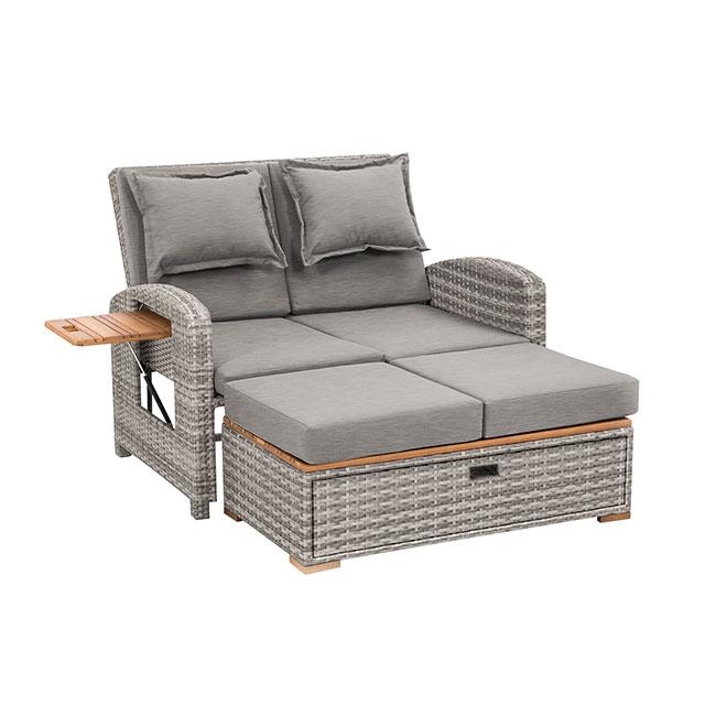 Bahia Tobago Reclining Chaise Lounge Brown & Gray - California Furniture (Coachella, CA)