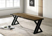 BARBARY Bench, Black/Dark Oak - California Furniture (Coachella, CA)