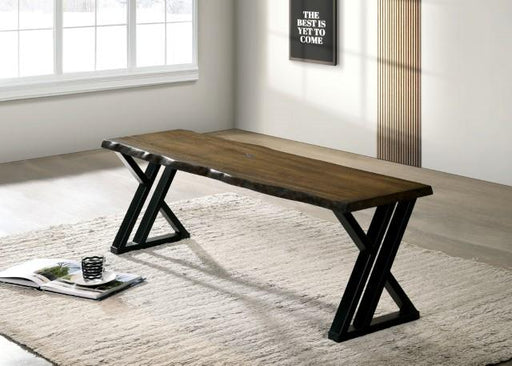 BARBARY Bench, Black/Dark Oak - California Furniture (Coachella, CA)