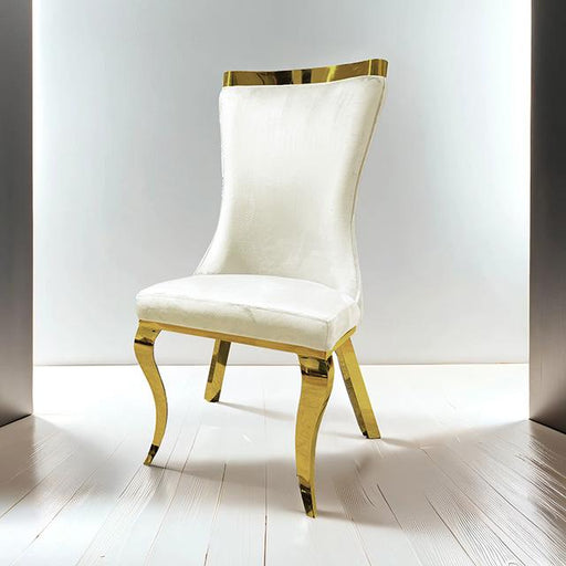 Basilicata Gold Chair (2/CTN) White, Gray, & Black - California Furniture (Coachella, CA)