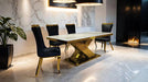 Basilicata Gold Chair (2/CTN) White, Gray, & Black - California Furniture (Coachella, CA)