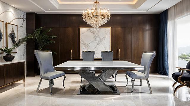 Basilicata Gold Chair (2/CTN) White, Gray, & Black - California Furniture (Coachella, CA)