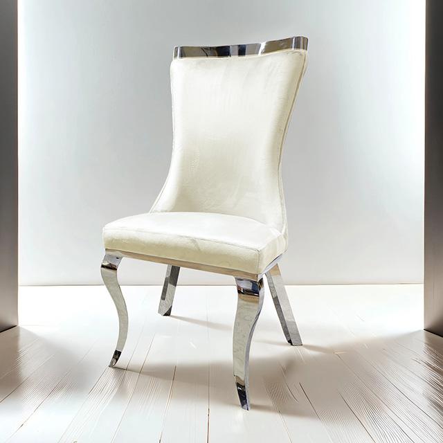 Basilicata Gold Chair (2/CTN) White, Gray, & Black - California Furniture (Coachella, CA)