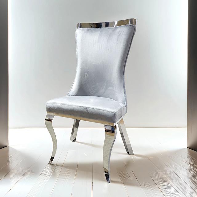Basilicata Gold Chair (2/CTN) White, Gray, & Black - California Furniture (Coachella, CA)