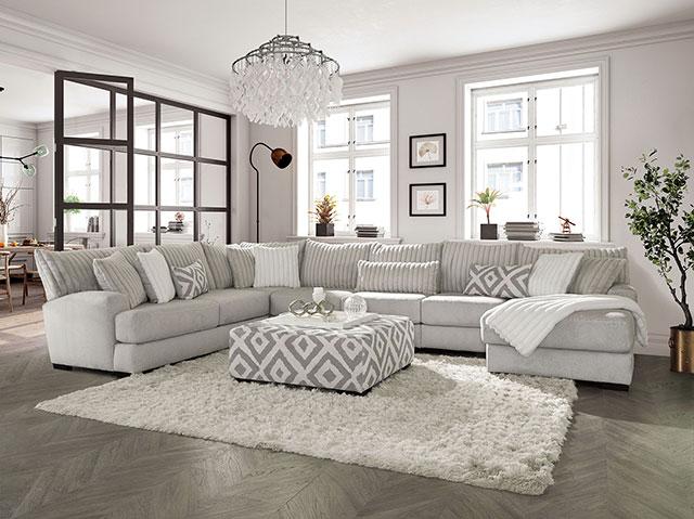 HERMISTON Ottoman, Gray - California Furniture (Coachella, CA)