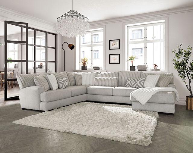 HERMISTON Sectional, Gray - California Furniture (Coachella, CA)