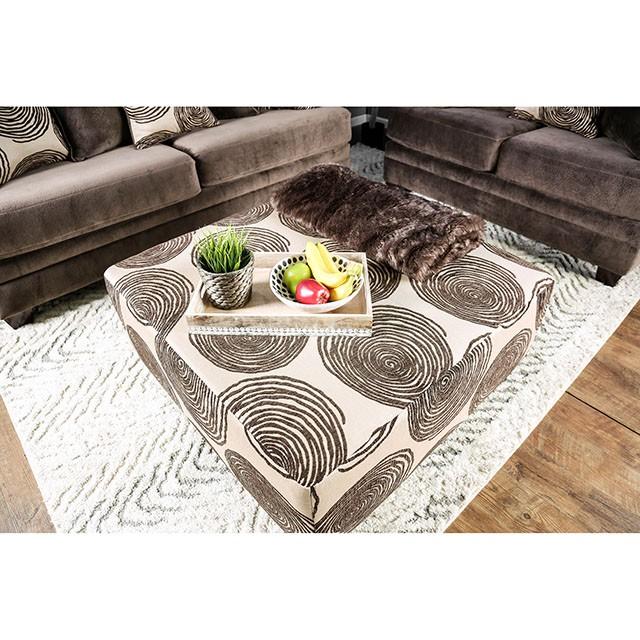 Bonaventura Brown Ottoman - California Furniture (Coachella, CA)