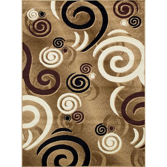 Blitar Brown Black, Brown Cream, & Gray 5' X 7' Area Rug - California Furniture (Coachella, CA)