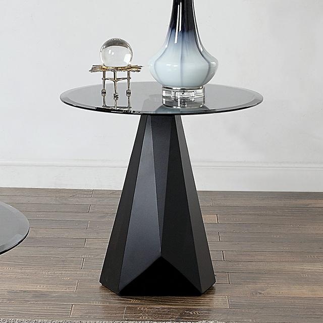 BISHOP End Table, Black/Gray - California Furniture (Coachella, CA)