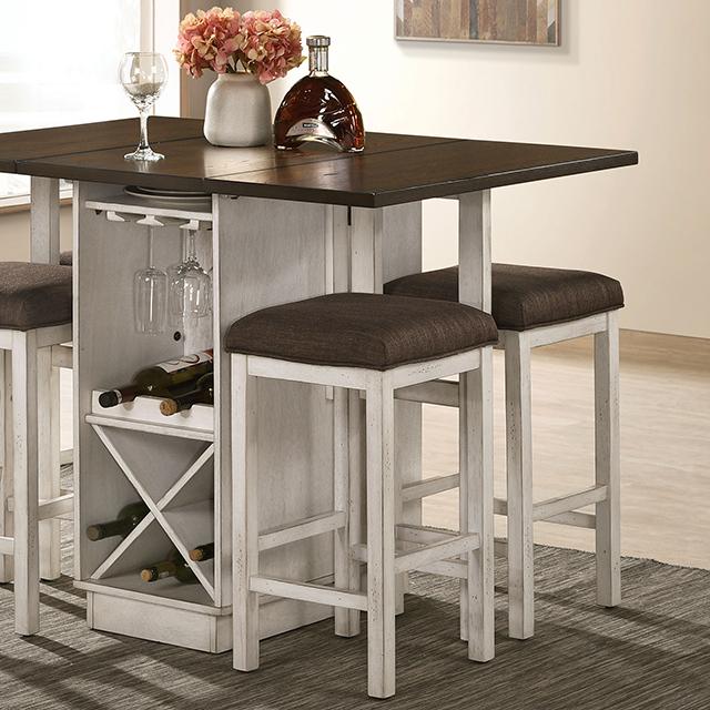 BINGHAM Counter Ht. Table w/ 2 x 15" Leaves - California Furniture (Coachella, CA)