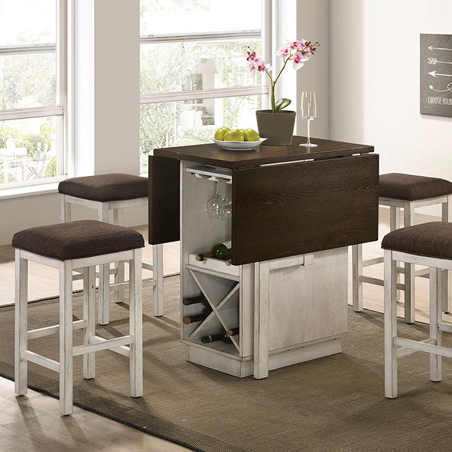 BINGHAM Counter Ht. Table w/ 2 x 15" Leaves - California Furniture (Coachella, CA)